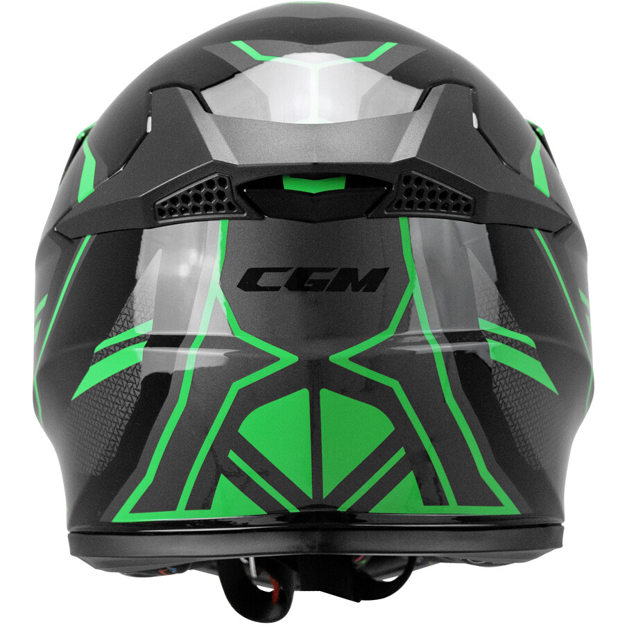 CGM 267G DIRT-X FURY Kids Cross Motorcycle Helmet Black Grey Green