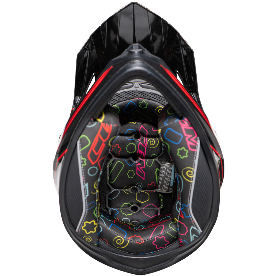 CGM 267G DIRT-X FURY Kids Cross Motorcycle Helmet Black Grey Red