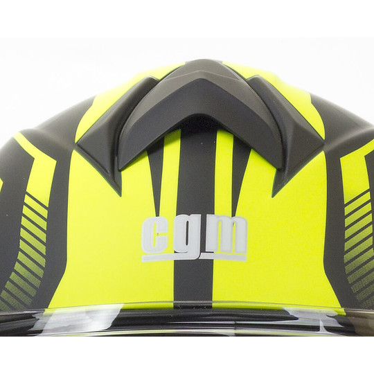 CGM 301S Motorcycle Helmet Integral Yellow Fluo Matt