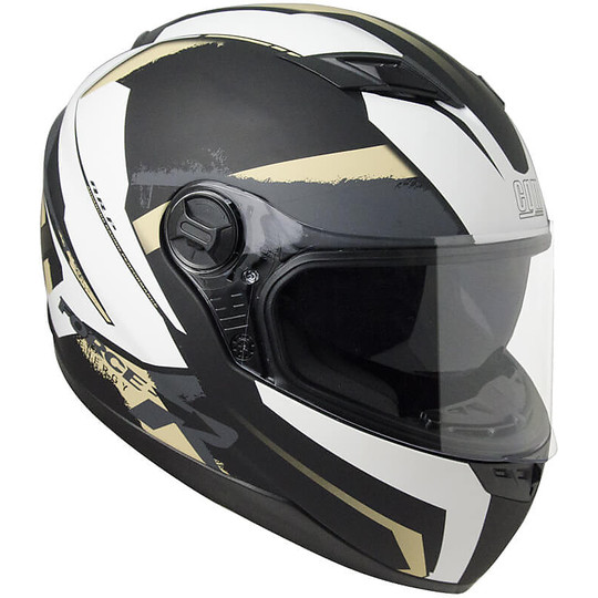 CGM 308X Integral Motorcycle Helmet Black Black Opaque Sand
