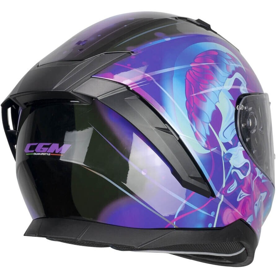 CGM 311S BLAST JELLY Integral Motorcycle Helmet Black Purple