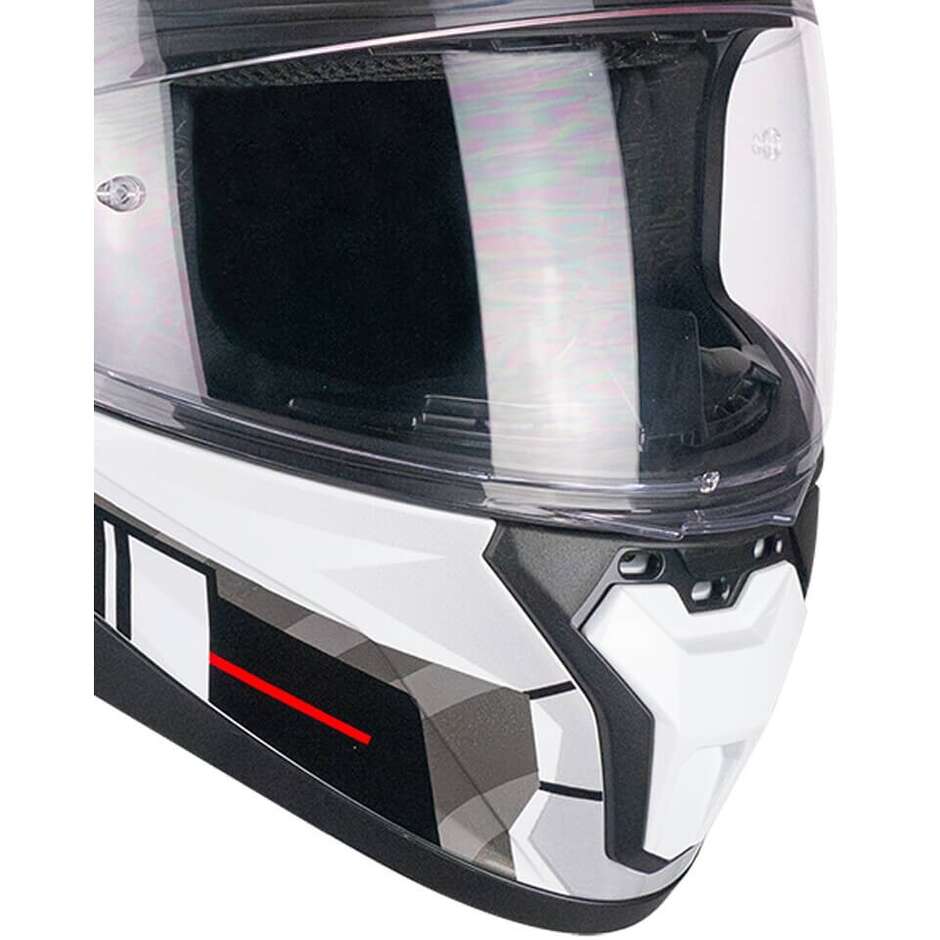 CGM 330S RIOT SPACE Full Face Motorcycle Helmet White Black Red