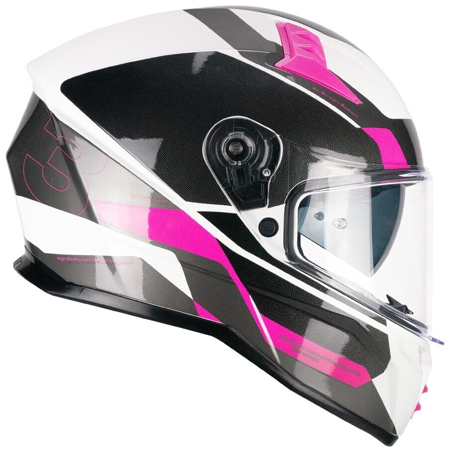 CGM 333G ONYX SPORT Integraler Motorradhelm Grau Fluo Pink