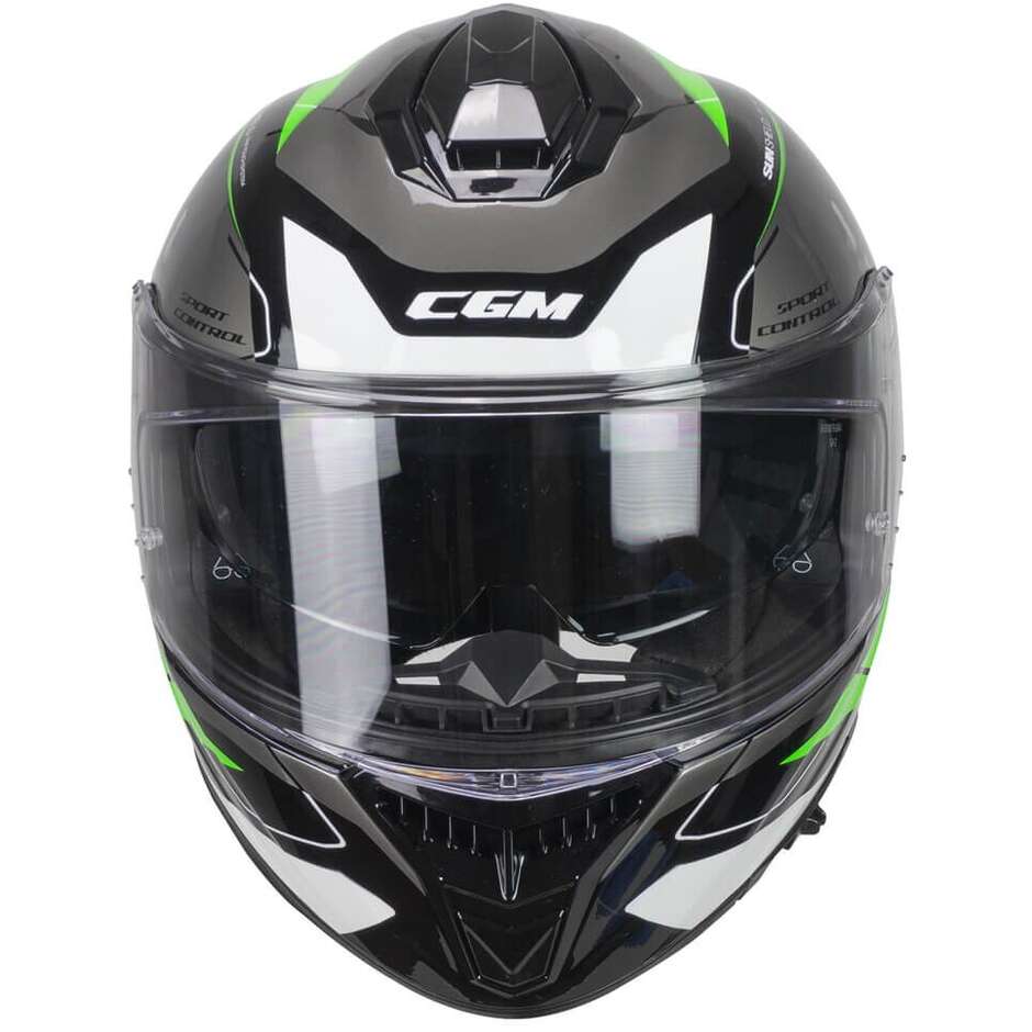CGM 360S KAD RACE Full Face Motorcycle Helmet Gray Green