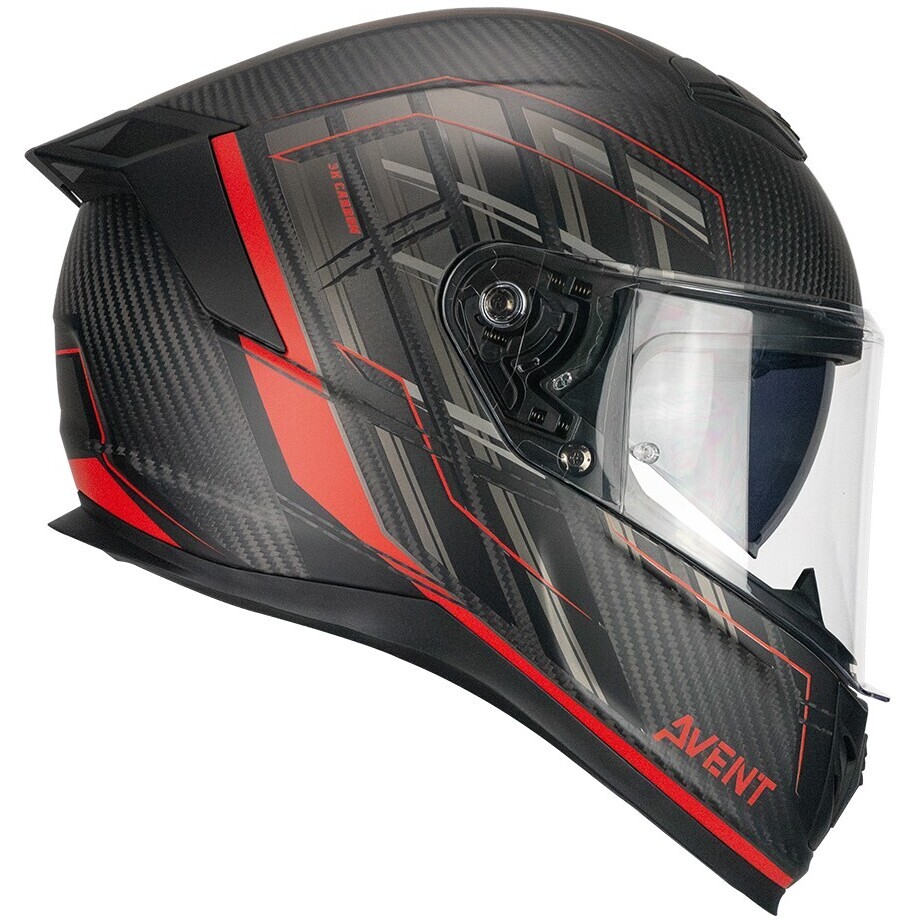 CGM 361G AVENT PRO SPORT Carbon Full Face Motorcycle Helmet Matt Red