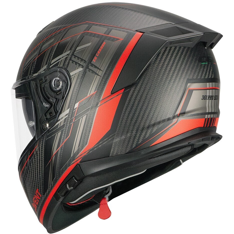 CGM 361G AVENT PRO SPORT Carbon Full Face Motorcycle Helmet Matt Red