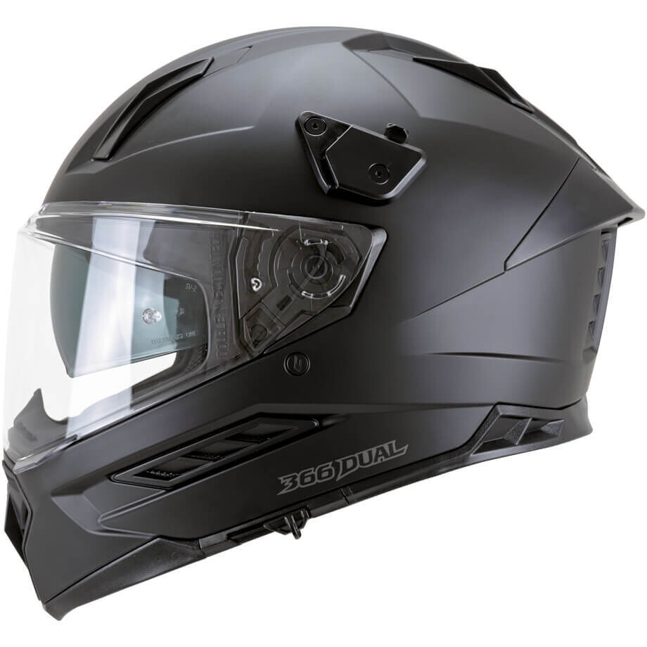 CGM 366A DUAL MONO Integralhelm für Motorräder, Mattschwarz