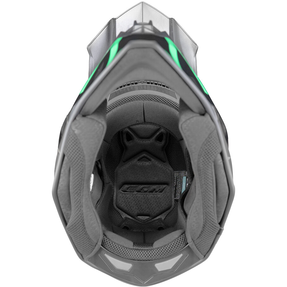 CGM 367G MUD-X FURY Full Face Motorcycle Helmet White Blue Yellow