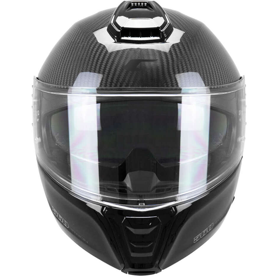CGM 560C MAD PRO Carbon Modular Motorcycle Helmet P/J Black
