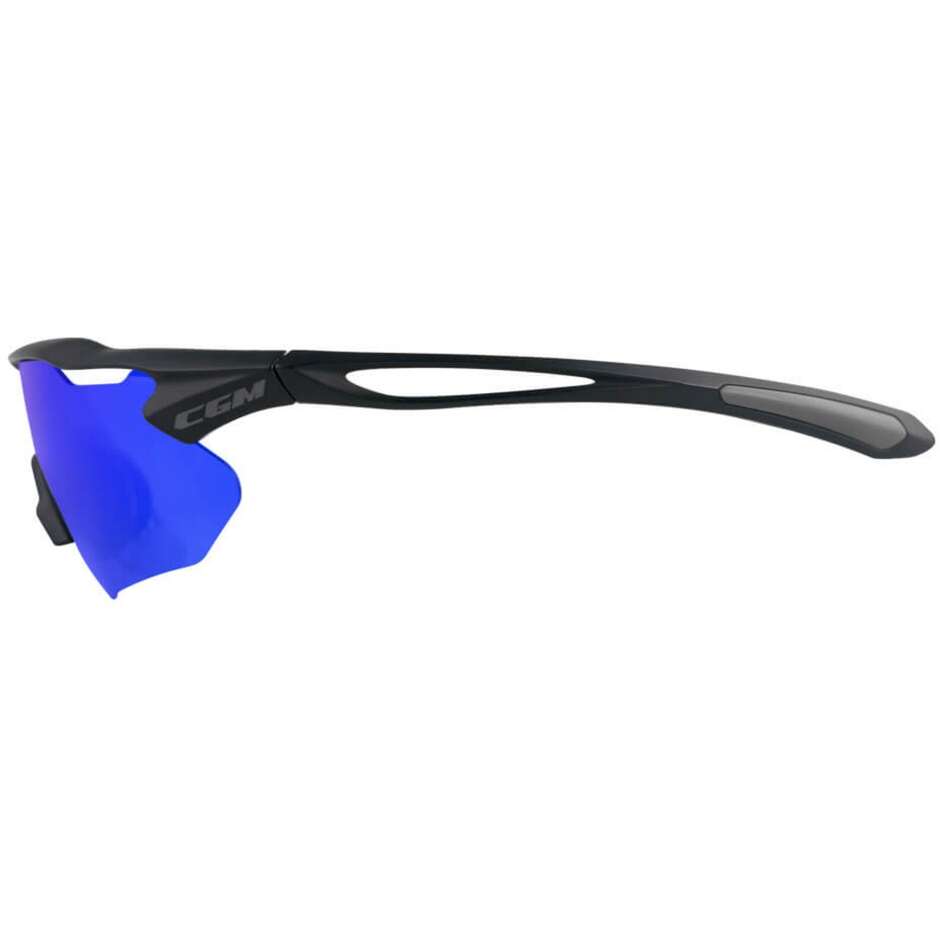 CGM 770A FLY Sport Bike Sunglasses Black IRIDIUM PLUS Blue Lens