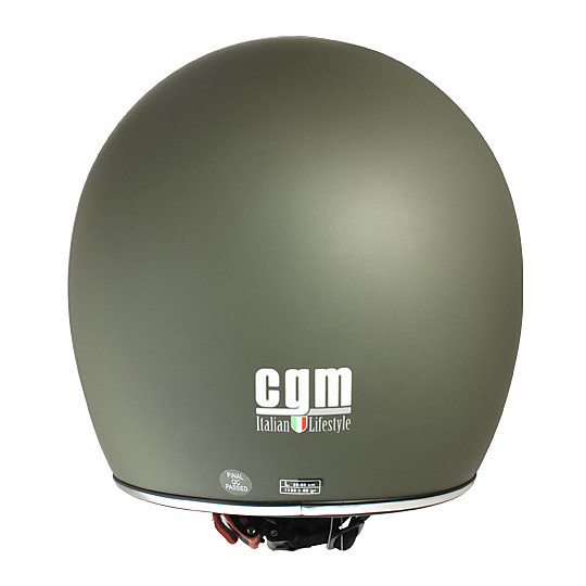 CGM Casque Jet Moto Modèle 133A Vintage Vert Caoutchouté Vente En Ligne