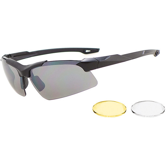 Chaft Albedo Black Technical Glasses + 2 Lenses