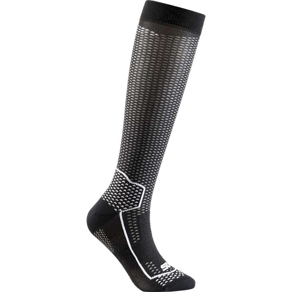 Chaussettes longues d'été Sixs LONG V3 en carbone noir