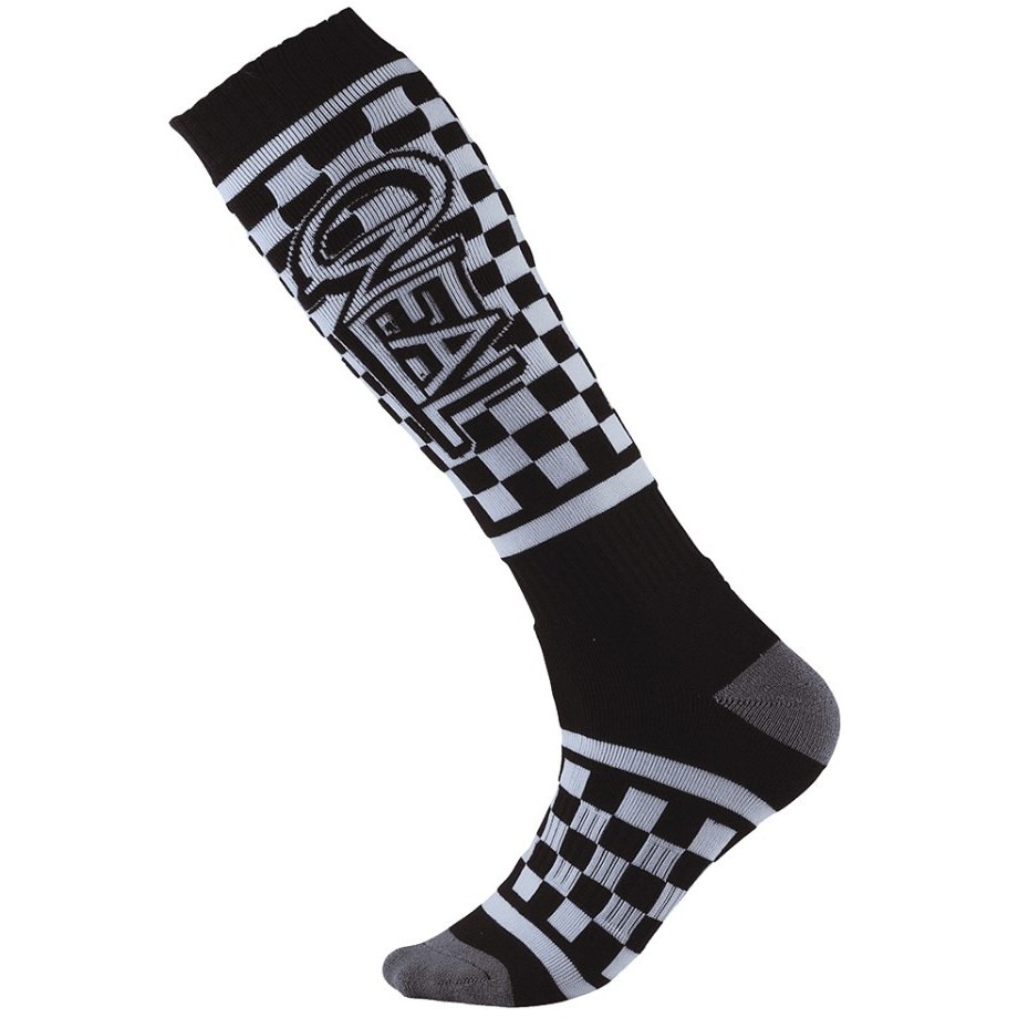 Chaussettes Longues Oneal Pro Mx Sock Moto Cross Enduro Mtb Vicory Noir Gris