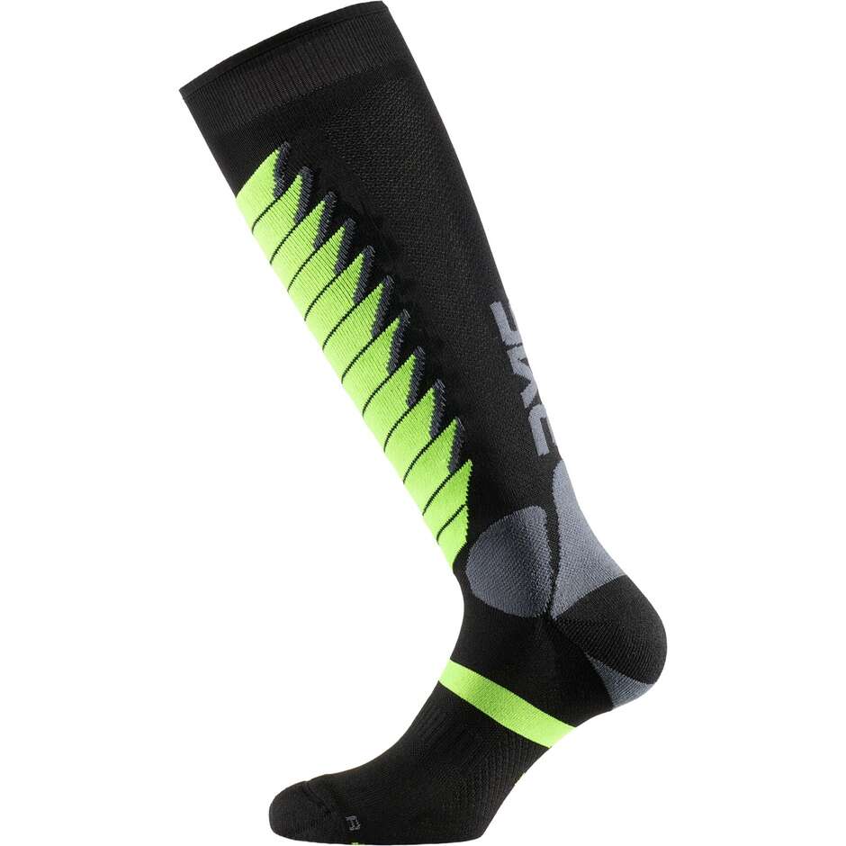 Chaussettes longues Sixs SPEED V3 pour motos cross-enduro, noires et vertes