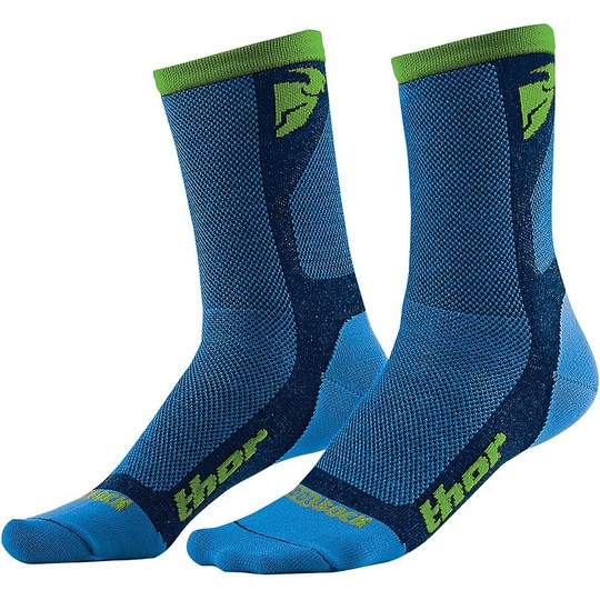 Chaussettes techniques Thor Dual Sport Cool Blue / Green