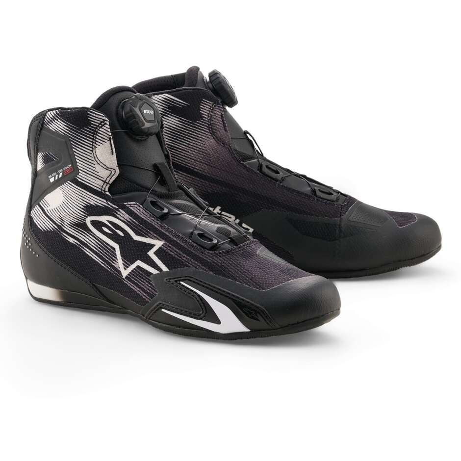 Chaussures de moto Alpinestars CELER VENTED Noir et blanc