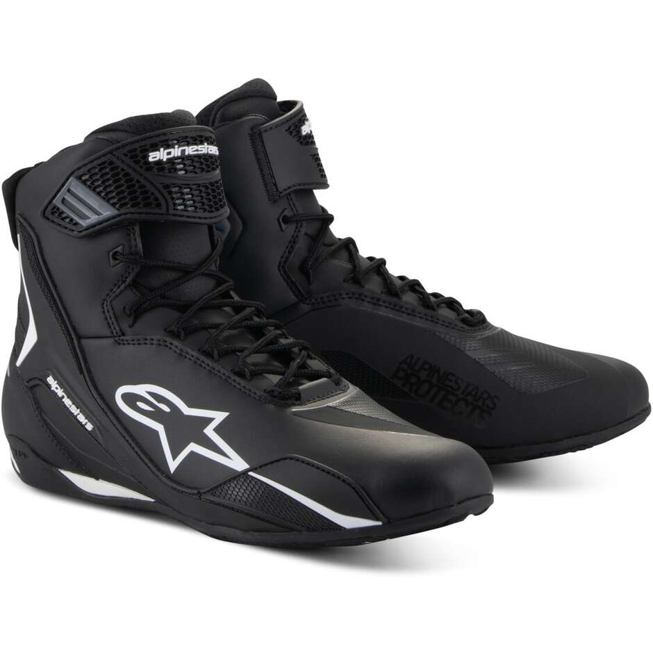 Chaussures de moto Alpinestars FASTER-4 Noir Blanc