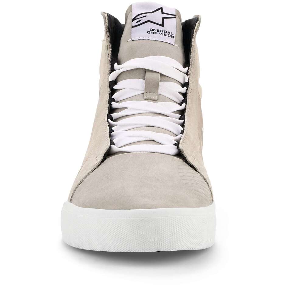 Chaussures de moto Alpinestars RIDE-63 en cuir, blanches, Savage