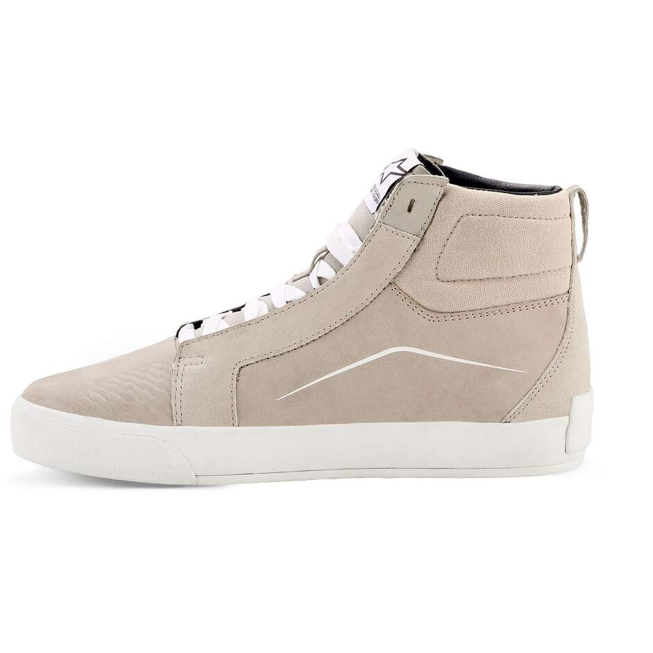 Chaussures de moto Alpinestars RIDE-63 en cuir, blanches, Savage