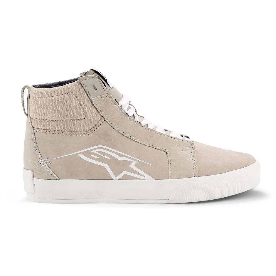 Chaussures de moto Alpinestars RIDE-63 en cuir, blanches, Savage