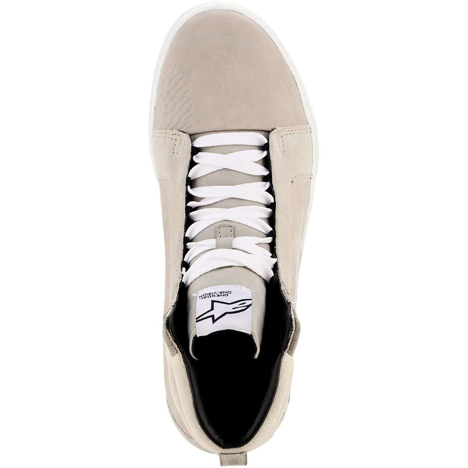 Chaussures de moto Alpinestars RIDE-63 en cuir, blanches, Savage