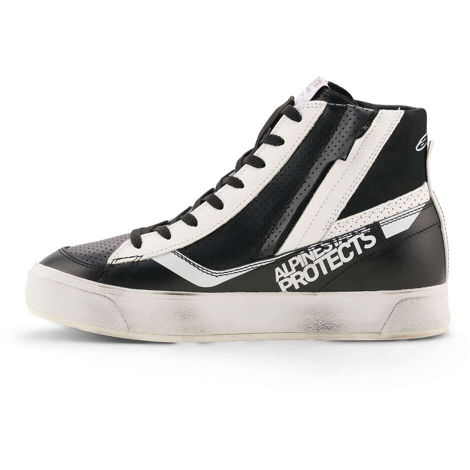 Chaussures de moto Alpinestars STELLA STATED FLAIR pour femmes, noir et blanc