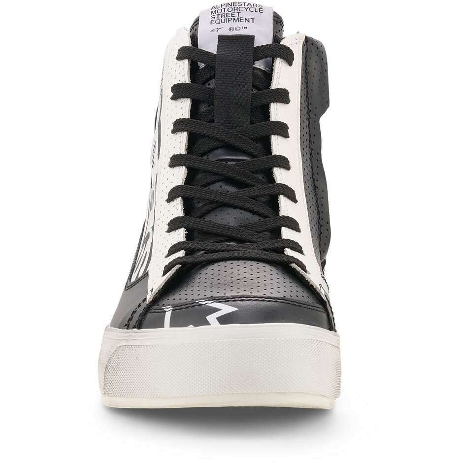 Chaussures de moto Alpinestars STELLA STATED FLAIR pour femmes, noir et blanc