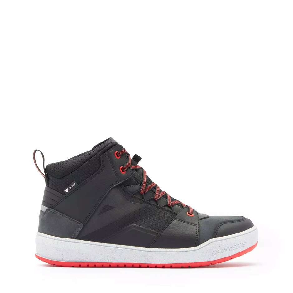Chaussures de moto Dainese SUBURB D-WP # Noir Blanc Rouge Lave