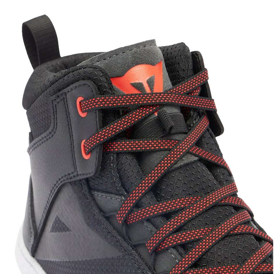 Chaussures de moto Dainese SUBURB D-WP # Noir Blanc Rouge Lave