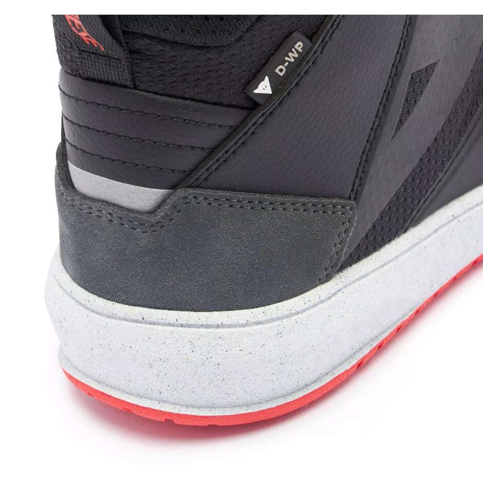 Chaussures de moto Dainese SUBURB D-WP # Noir Blanc Rouge Lave