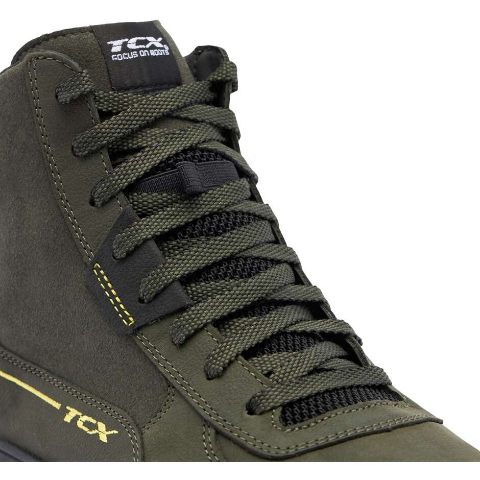 Chaussures de moto décontractées Tcx MOOD 2 GORE-TEX vert noir jaune