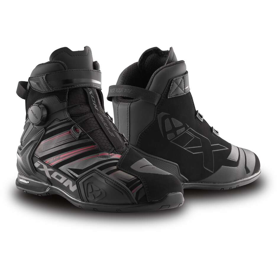 Chaussures de moto Ixon BULL 2 WP ULTRA Noir Anthracite Rouge