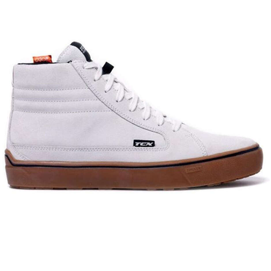 Chaussures de moto Tcx STREET 3 FADED WP blanches
