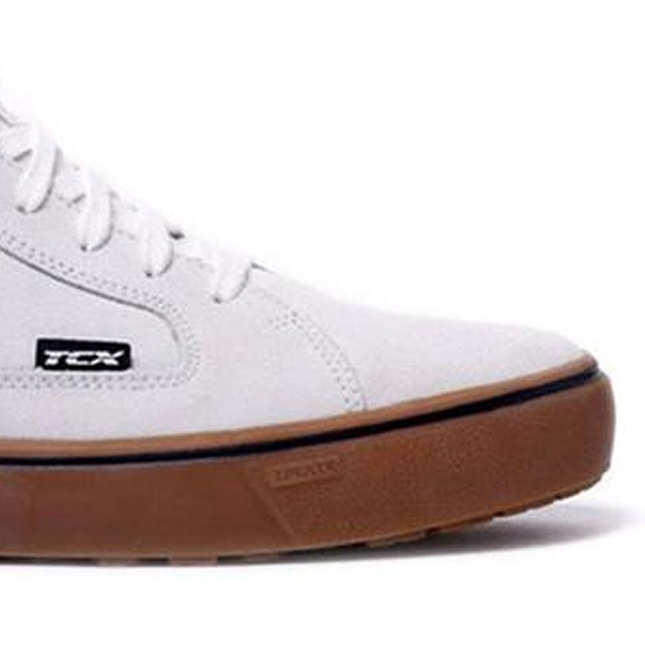 Chaussures de moto Tcx STREET 3 FADED WP blanches