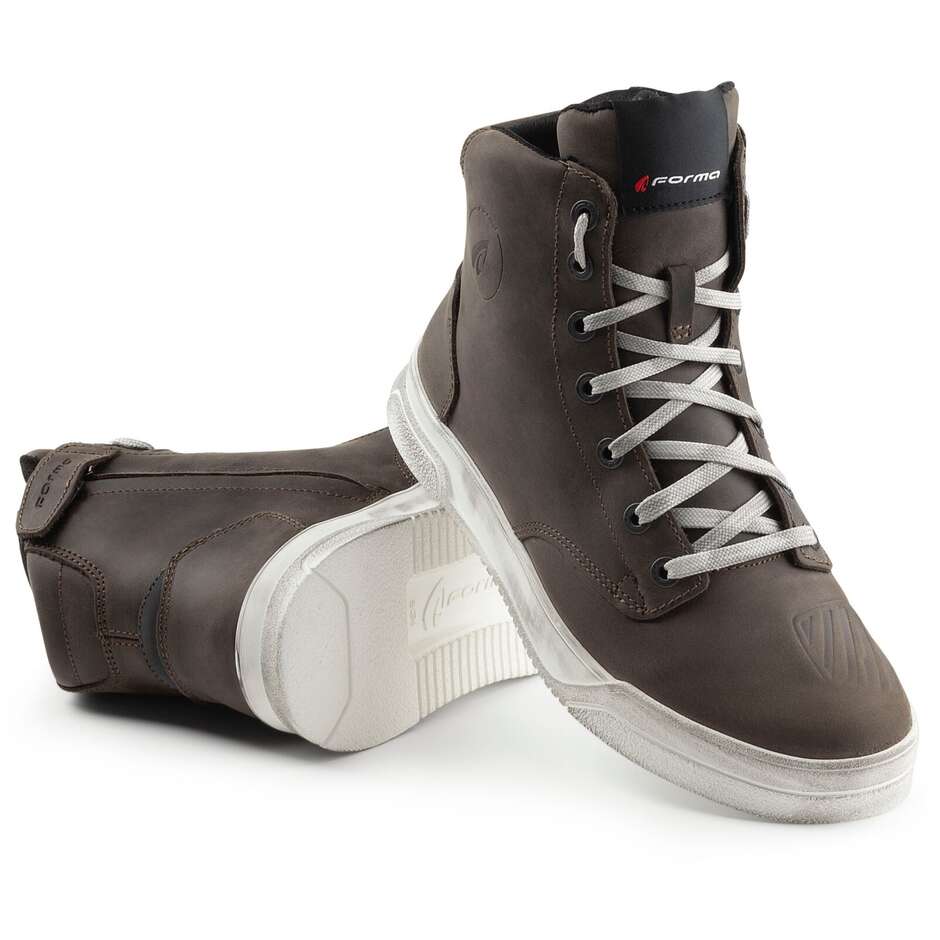 Chaussures de moto urbaines décontractées Shape CITY DRY Marron