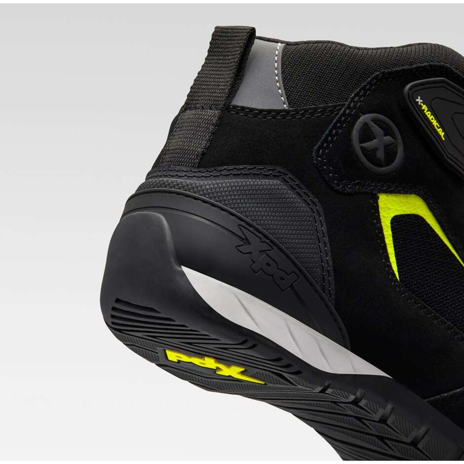 Chaussures de sport moto XPD X-RADICAL noir jaune fluo