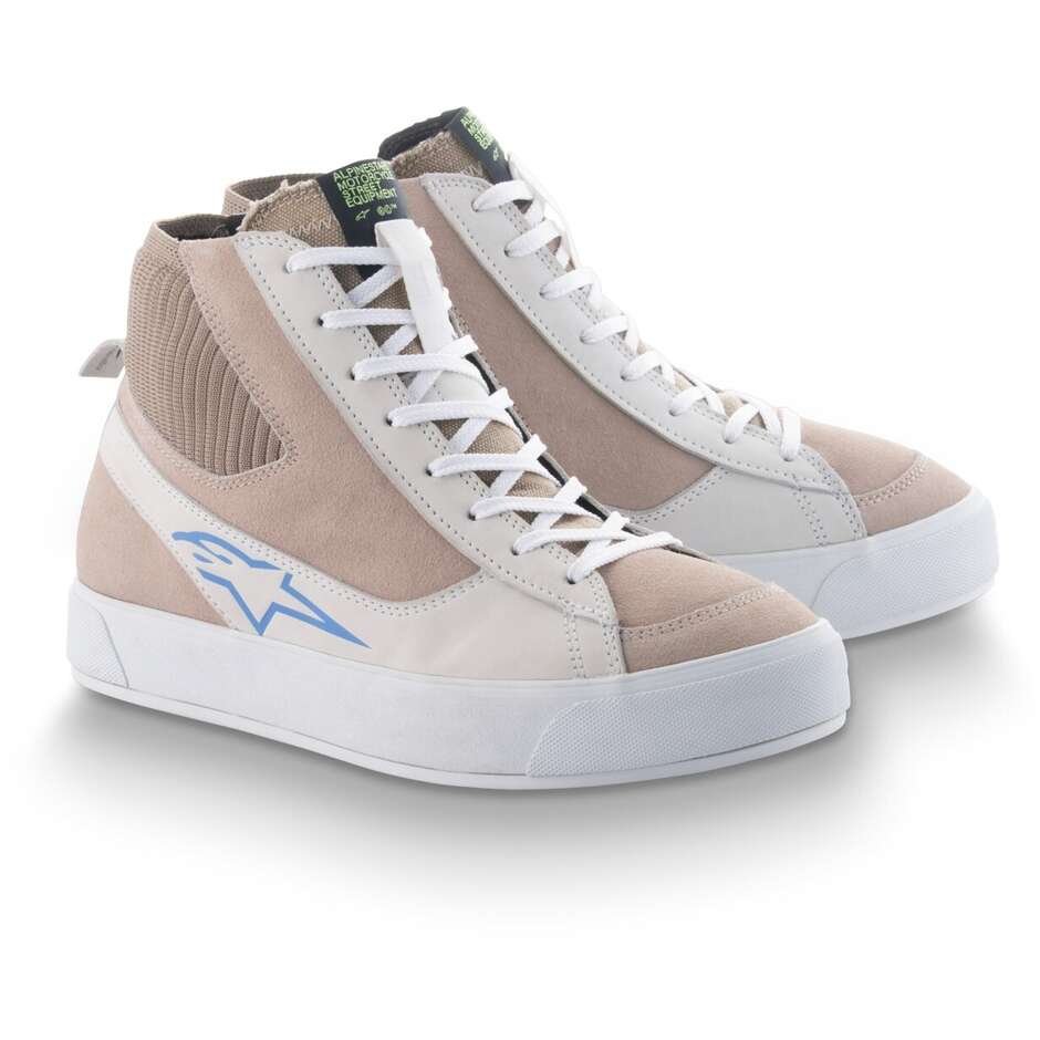 Chaussures moto Alpinestars STELLA STATED PODIUM pour femme Blanc clair Gris