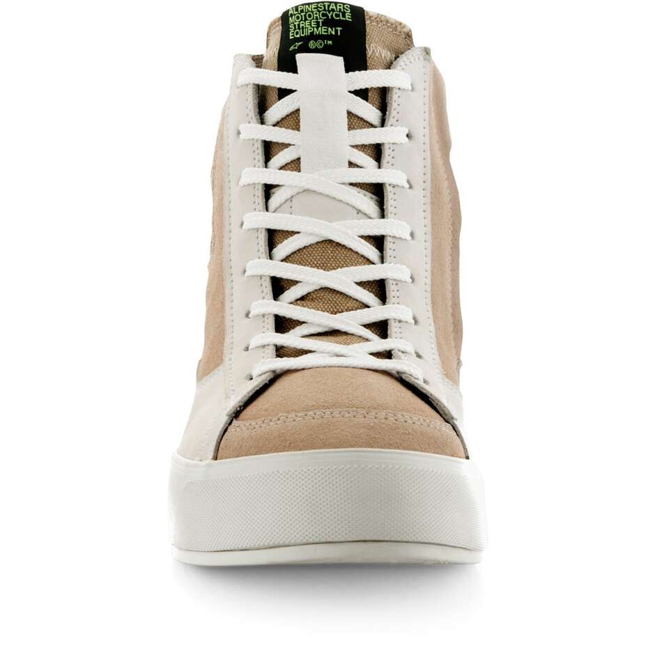 Chaussures moto Alpinestars STELLA STATED PODIUM pour femme Blanc clair Gris