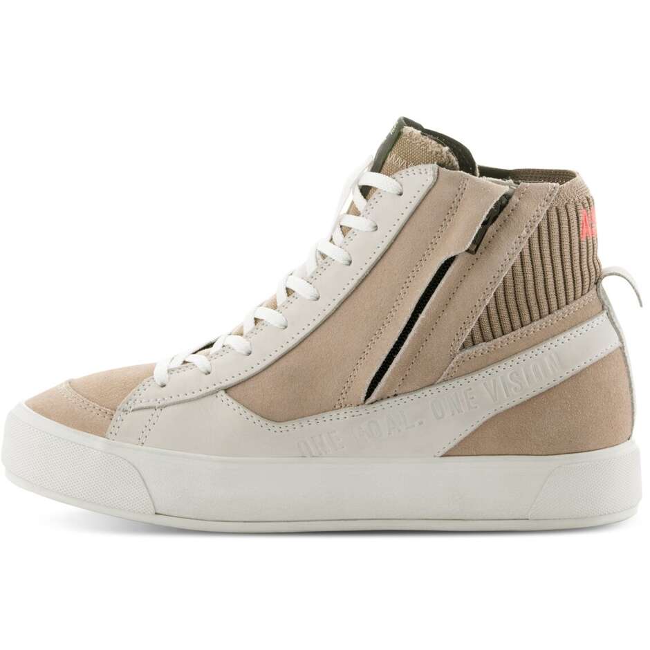 Chaussures moto Alpinestars STELLA STATED PODIUM pour femme Blanc clair Gris