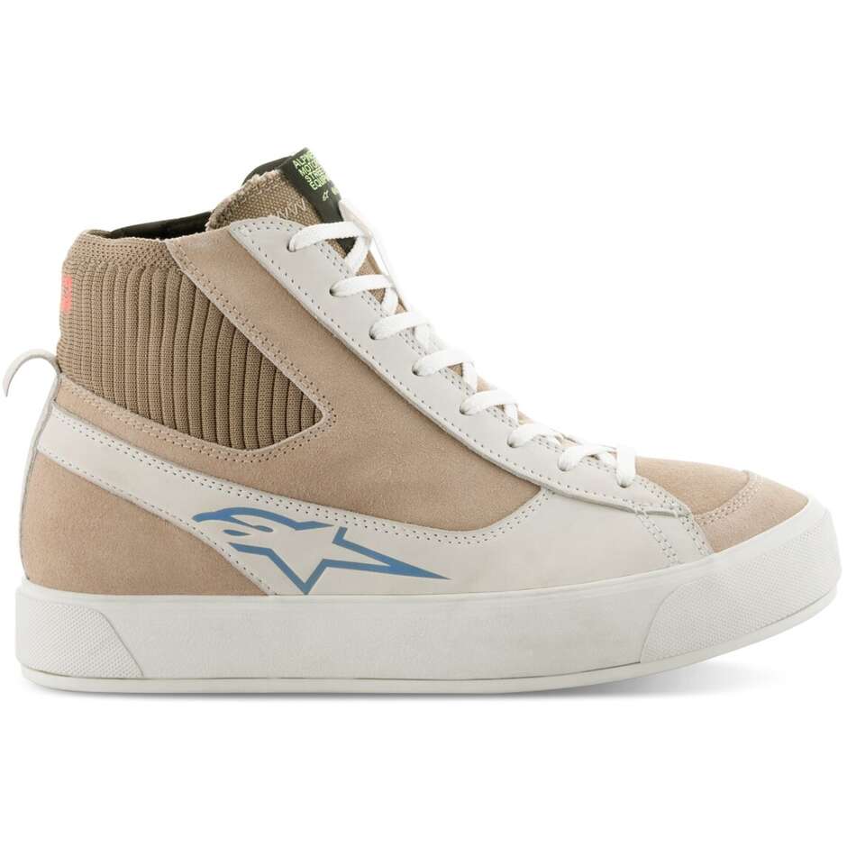 Chaussures moto Alpinestars STELLA STATED PODIUM pour femme Blanc clair Gris