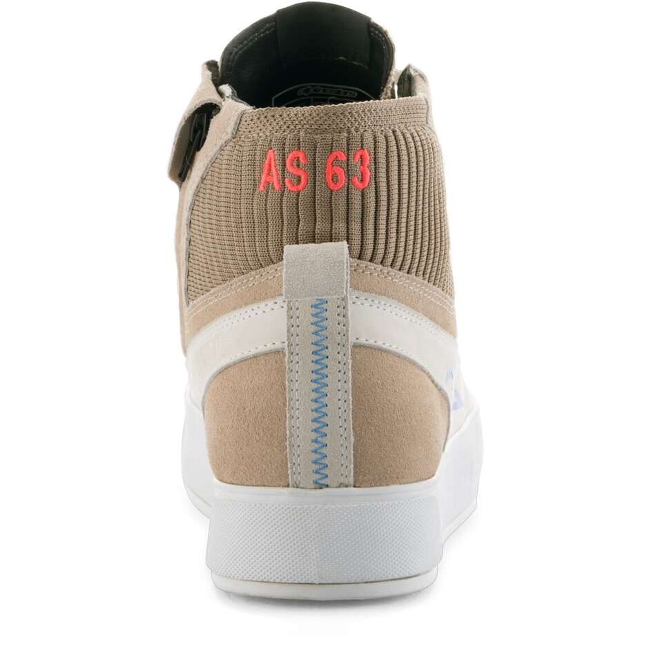 Chaussures moto Alpinestars STELLA STATED PODIUM pour femme Blanc clair Gris