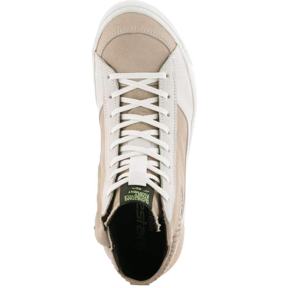 Chaussures moto Alpinestars STELLA STATED PODIUM pour femme Blanc clair Gris