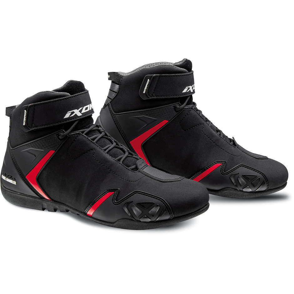 Chaussures Moto Sport Techniques Ixon GAMBLER WP noir rouge