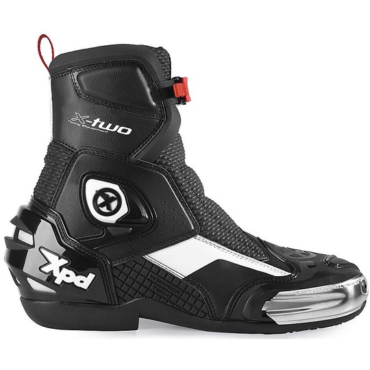 Chaussures Route Moto Racing XPD X-TWO Noir Blanc