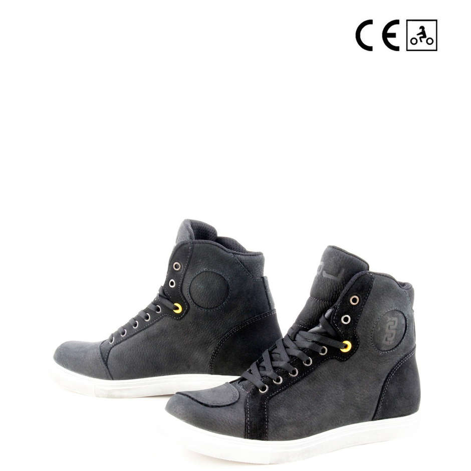 Chaussures Techniques OJ Move In Greased Nubuck Leather Black Raincoats