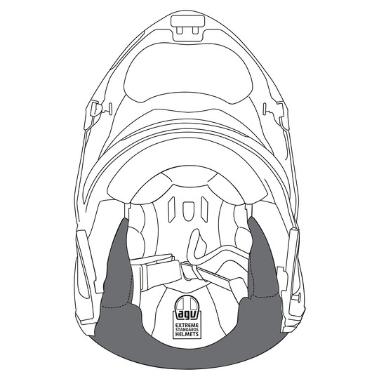Cheek Pads Internal Cheek Pads For Agv SPORTMODULAR Helmet - Size L