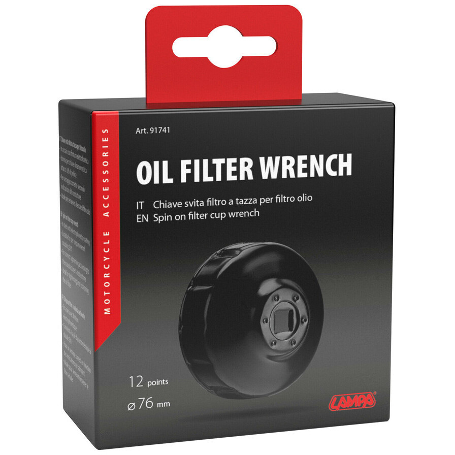 Chiave Svita Filtro A Tazza Per Filtro Olio 76 mm con 12 lati