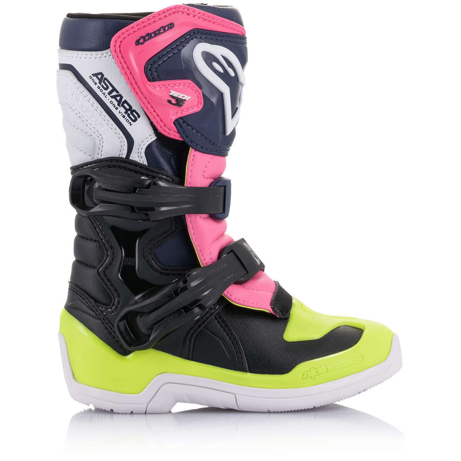Child Boots Moto Cross Enduro Child Alpinestar Tech 3 S KID Black White Pink