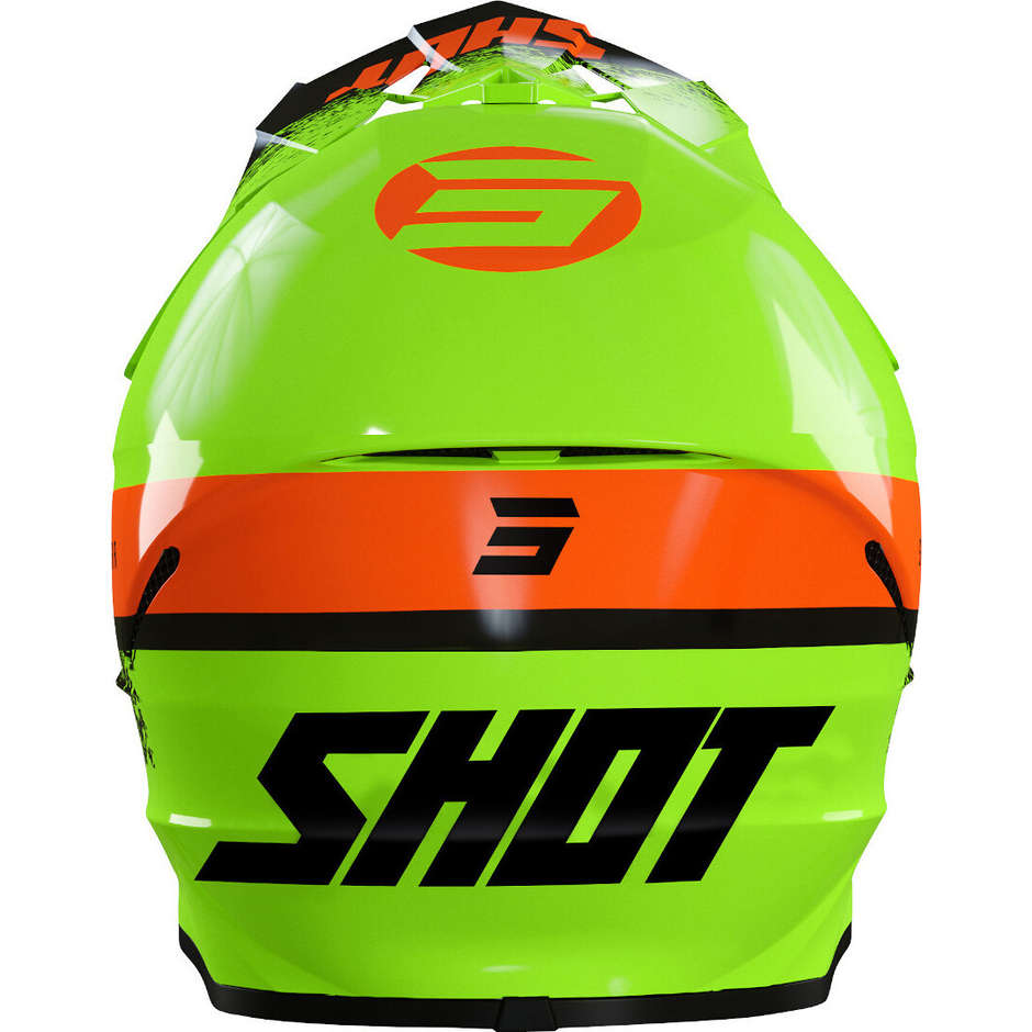 Child Helmet Moto Cross Enduro Shot FURIOUS ROLL Kid Glossy Green
